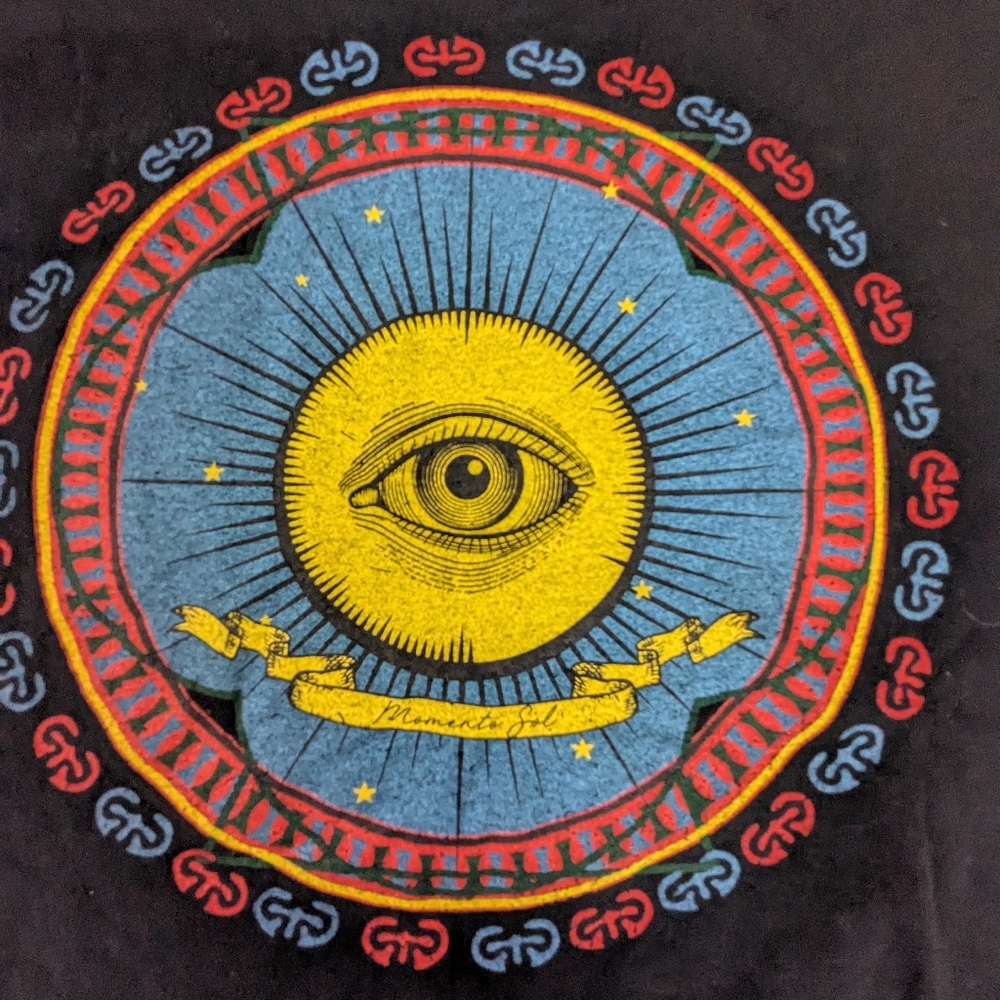 Urban Outfitters Momento Sol  Illuminati All Seeing Eye Black Tee SIZE Large